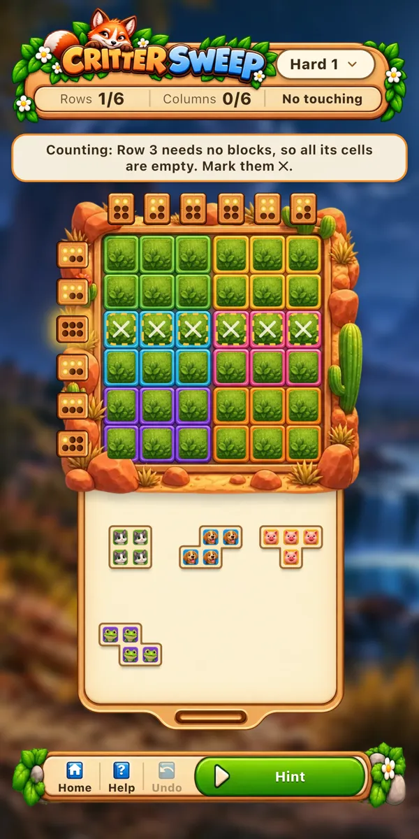 Puzzle Garden: a hard puzzle with a hint